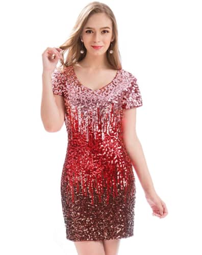 Manner Red Sequin Dress 1