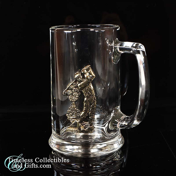 1988 Metzke Pewter Golf Glass Beer Stein 3