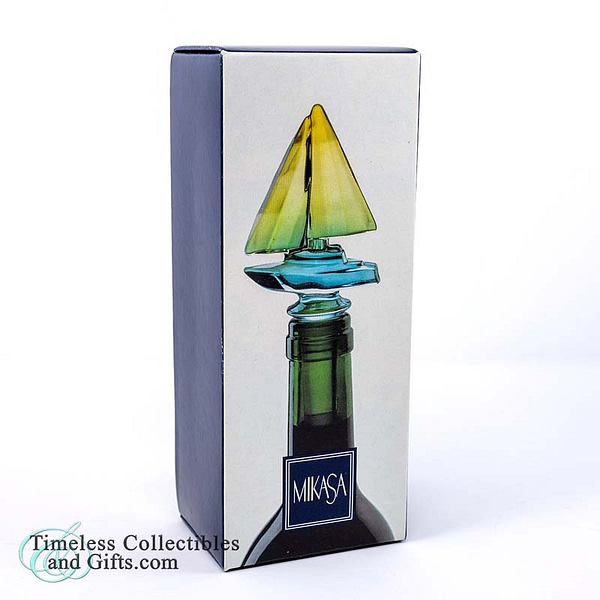 Mikasa Crystal Regatta Blue Wine Bottle 3