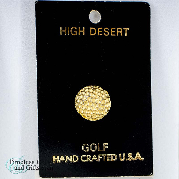 Raised Golf Ball Lapel Pin Tie Tack Gold Silver 1 1